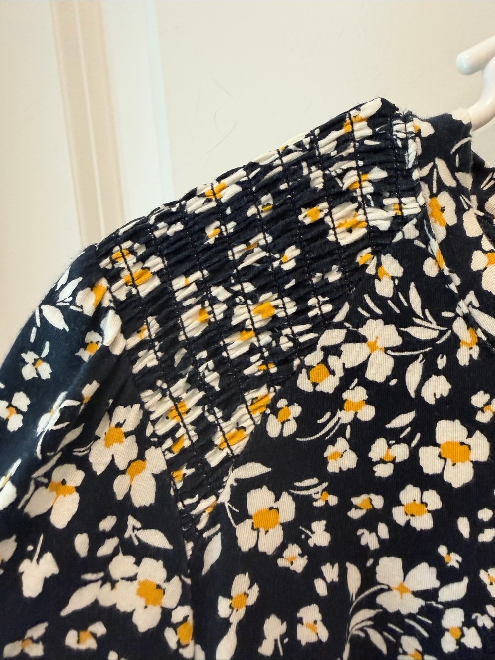 J. Jill Floral Smocked Tunic with Yellow Blooms Size Large - Picture 3 of 14